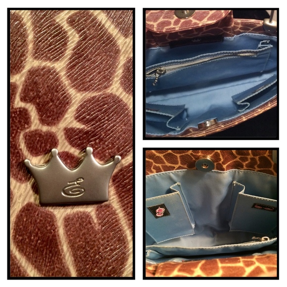 Elaine Turner Giraffe Print Bucket Tote - Picture 7 of 8
